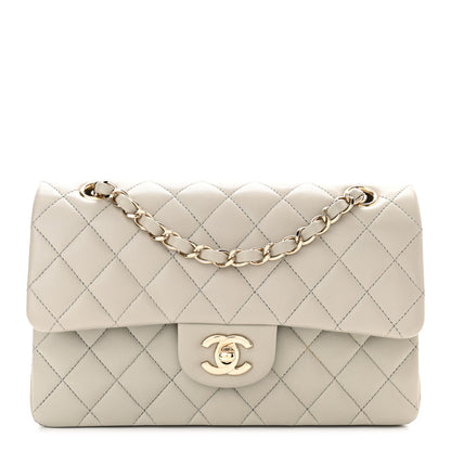 Chanel Lambskin Quilted Small Double Flap Grey 1 of 11