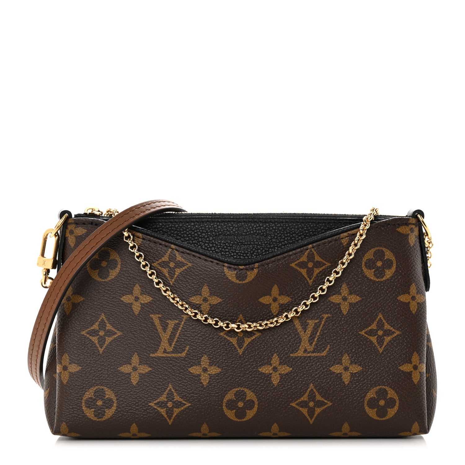 Louis Vuitton Monogram Pallas Clutch Black 1 of 9