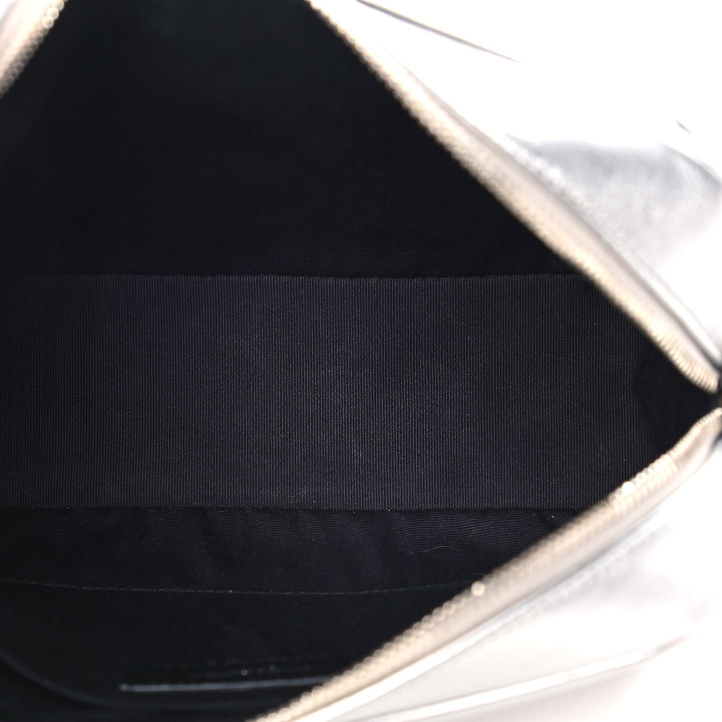 Metallic Calfskin Monogram Small Lou Camera Bag Silver