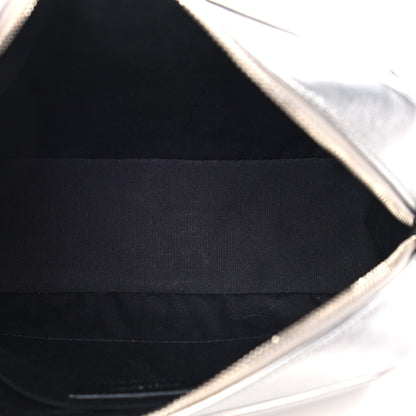 Saint Laurent Metallic Calfskin Monogram Small Lou Camera Bag Silver 4 of 14
