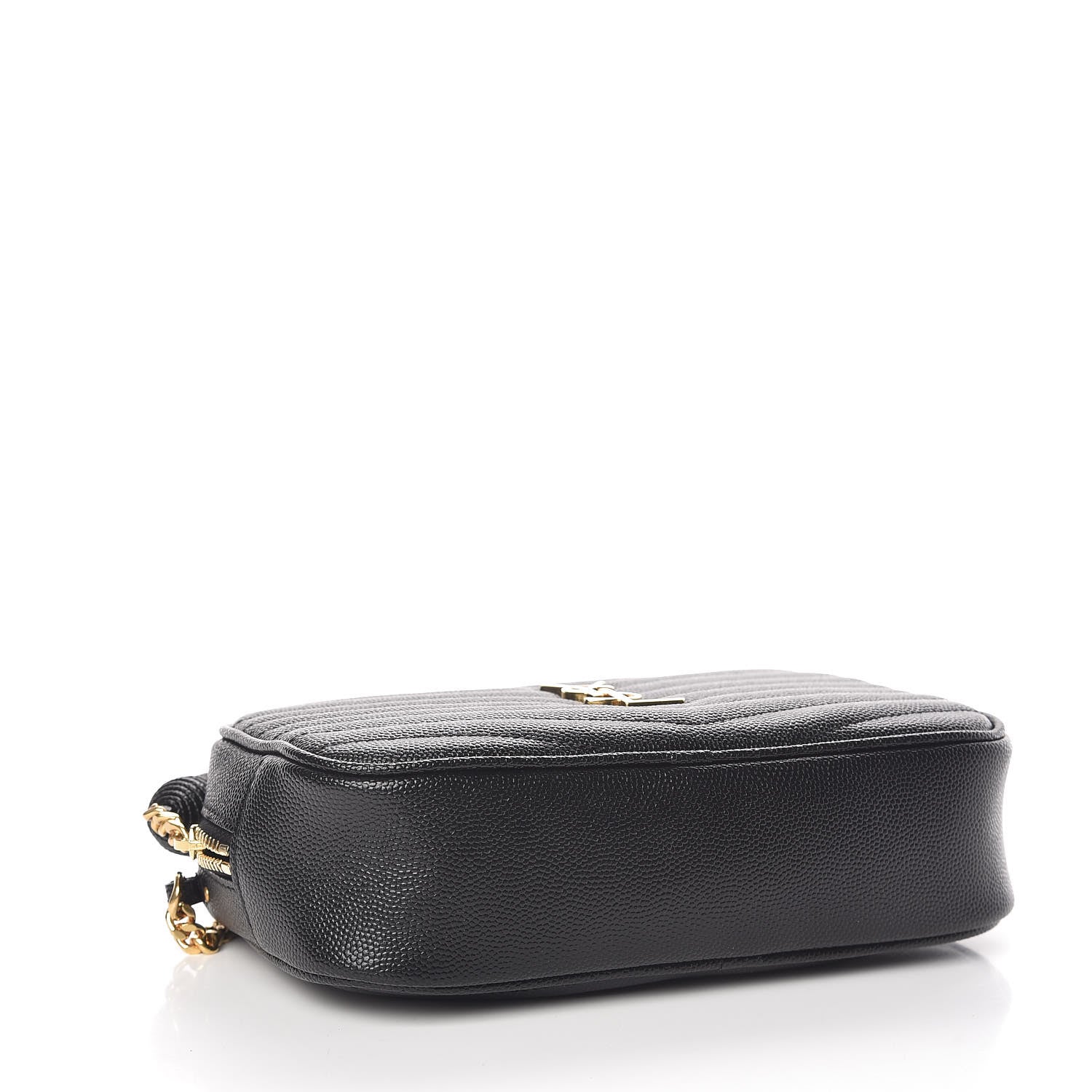 Saint Laurent Grain De Poudre Matelasse Monogram Mini Lou Camera Bag Black 4 of 10