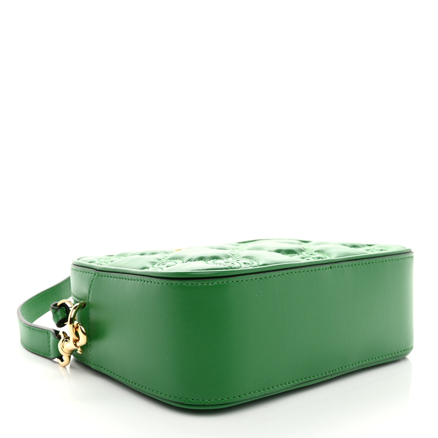 Calfskin GG Matelasse Shoulder Bag Spring Green Natural