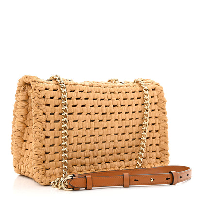 Salvatore Ferragamo Raffia Miss Vara Bow Chain Bag Natural 3 of 11
