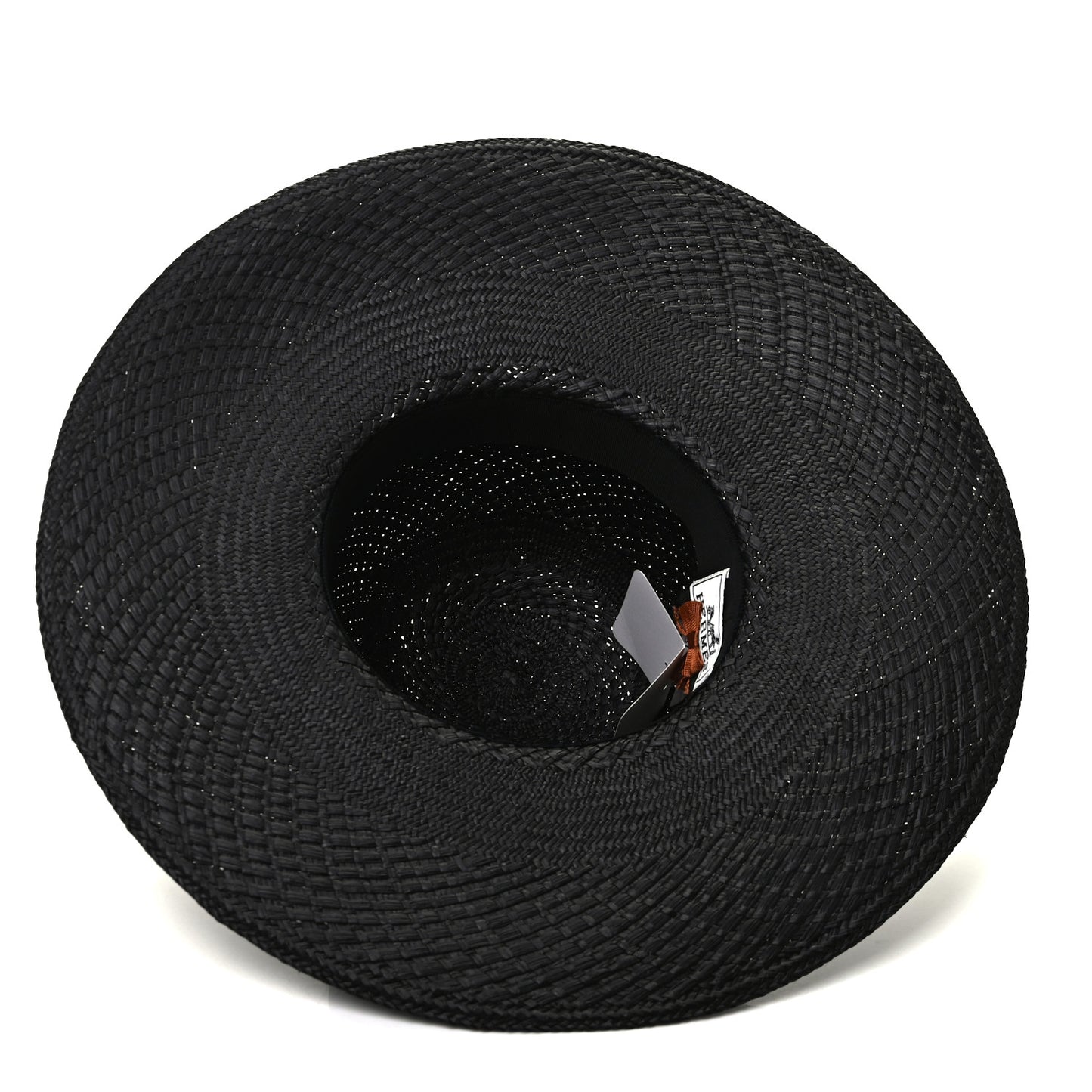 Straw Brides De Gala Panama Carrousel Hat 57 Black Terracotta