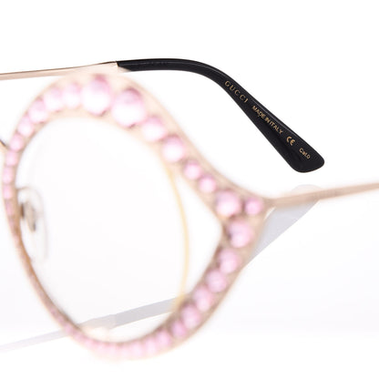 Gucci Metal Crystal Cat Eye Sunglasses GG0046/S Light Pink 6 of 8