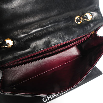 Chanel Lambskin Quilted Jumbo Single Flap Black 6 of 9