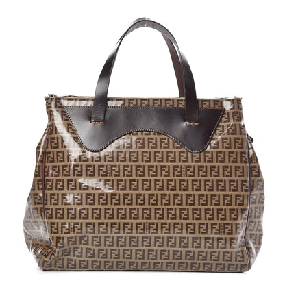 Fendi Vinyl Zucchino Tote Tobacco 1 of 13
