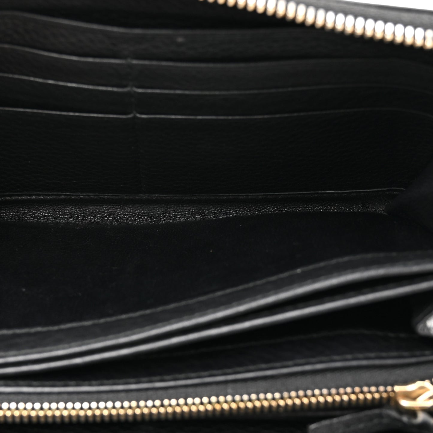 Pebbled Calfskin Soho Zip Around Wallet Black