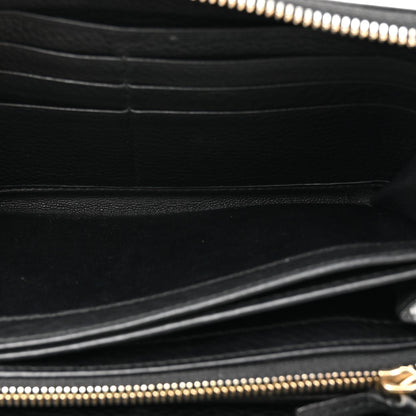 Gucci Pebbled Calfskin Soho Zip Around Wallet Black 5 of 11