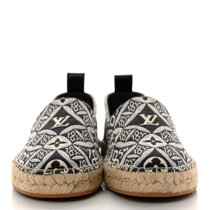 Louis Vuitton Jacquard Since 1854 Starboard Espadrille Flats 35 Grey 2 of 9