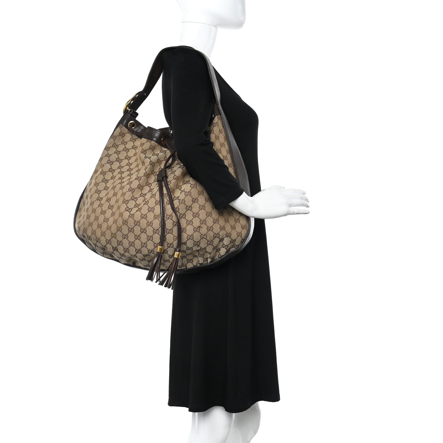 Gucci Monogram Medium Interlocking Icon Shoulder Bag Dark Brown 2 of 11