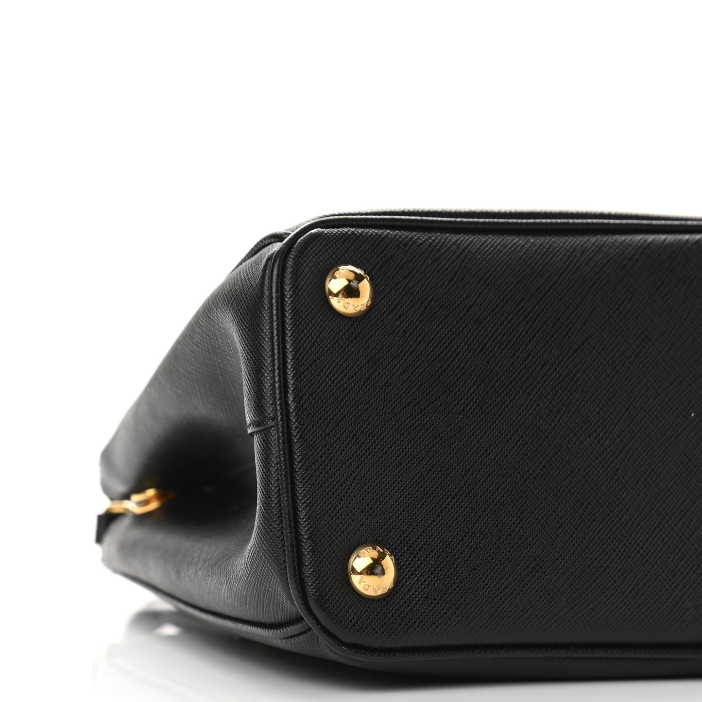 Saffiano Small Galleria Double Zip Tote Black