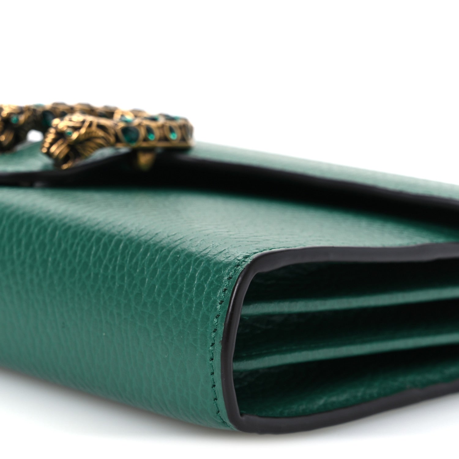 Gucci Calfskin Mini Dionysus Chain Wallet Emerald 11 of 11
