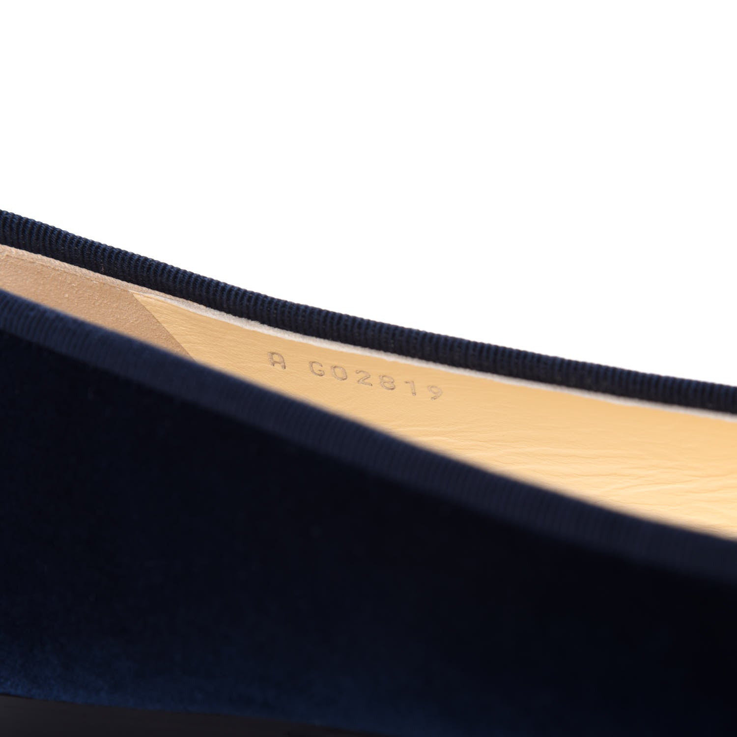 Chanel Velvet Cap Toe Ballerina Flats 39 Navy 10 of 11