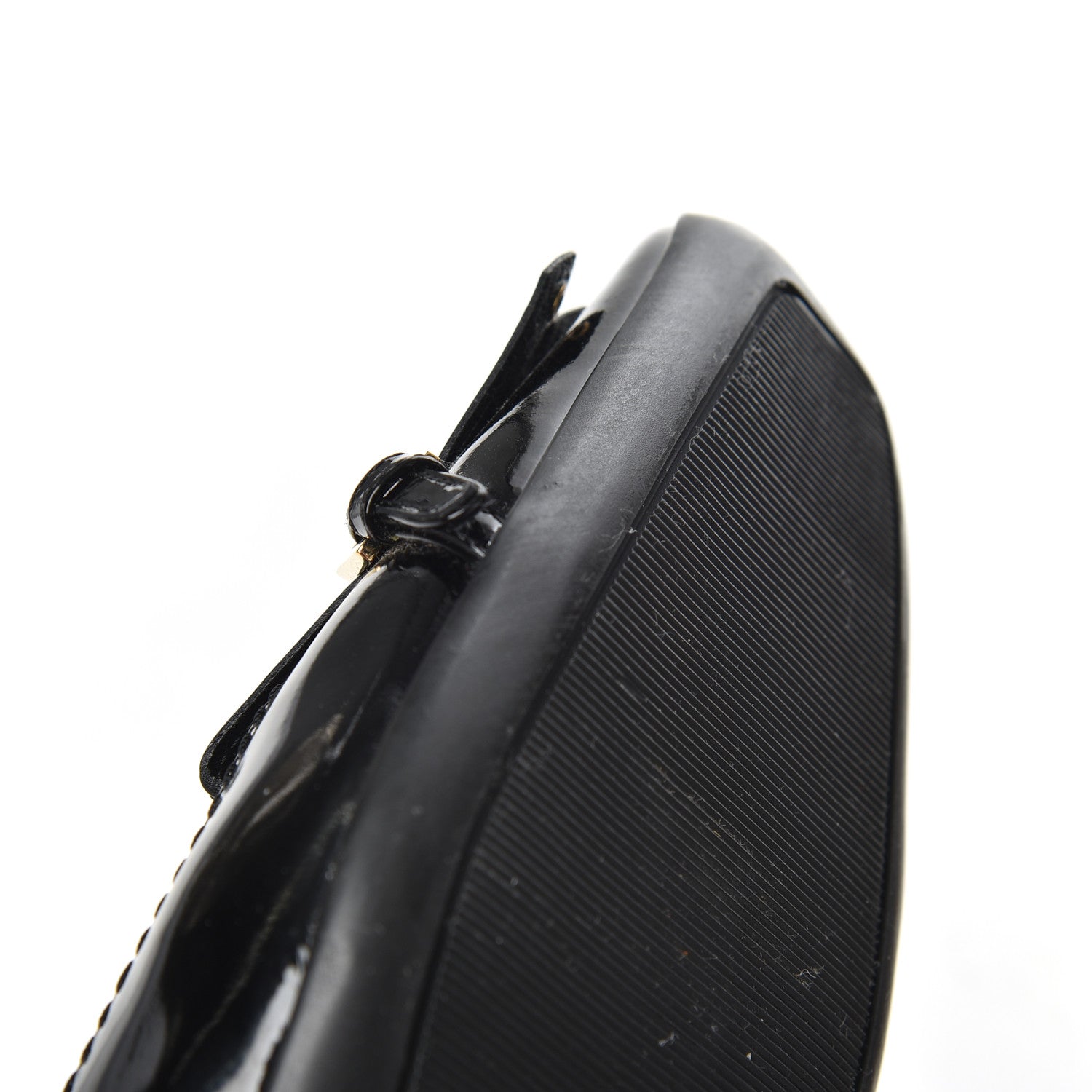 Louis Vuitton Patent Fringe Pumps 38.5 Black 16 of 18