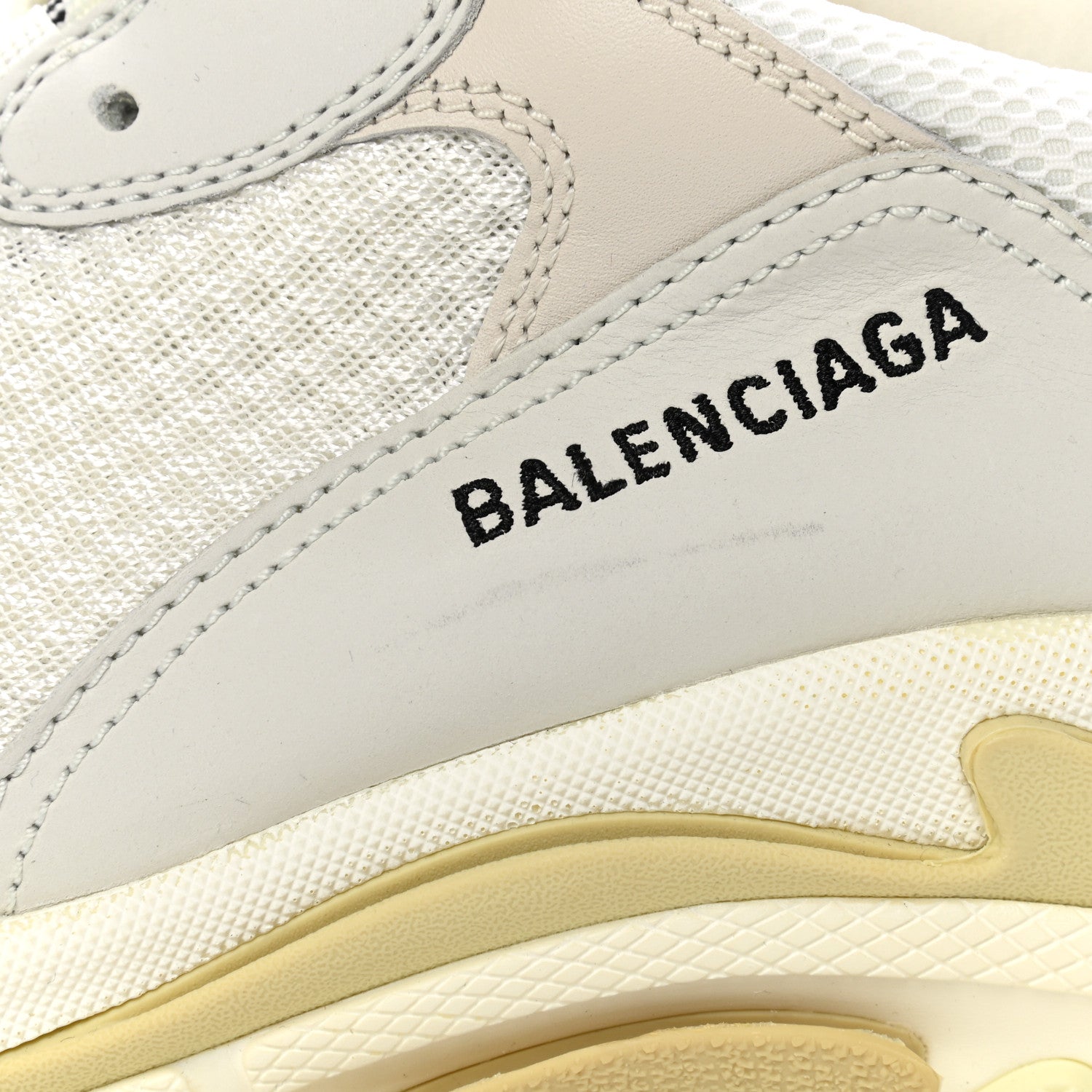 Balenciaga Fabric Mesh Mens Triple S Sneakers 43 White 9 of 9