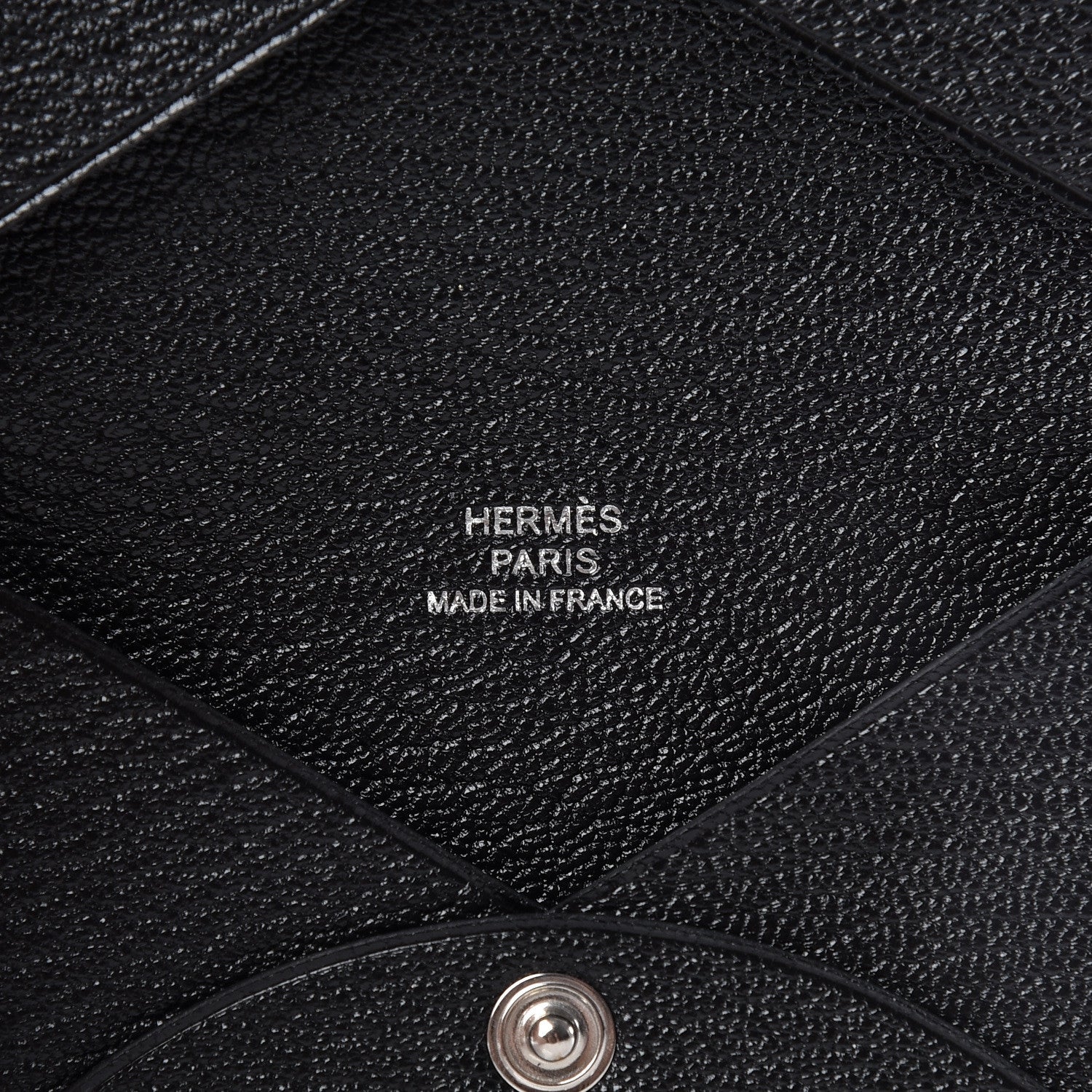 Hermes Chevre Mysore Calvi Card Case Black 6 of 8