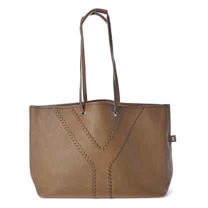 Saint Laurent Calfskin Medium Neo Double Reversible Tote Dark Beige Pink 5 of 51