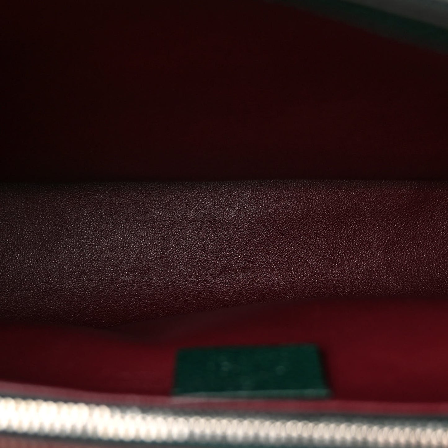 Grainy Calfskin Medium Zumi Top Handle Bag Vintage Green