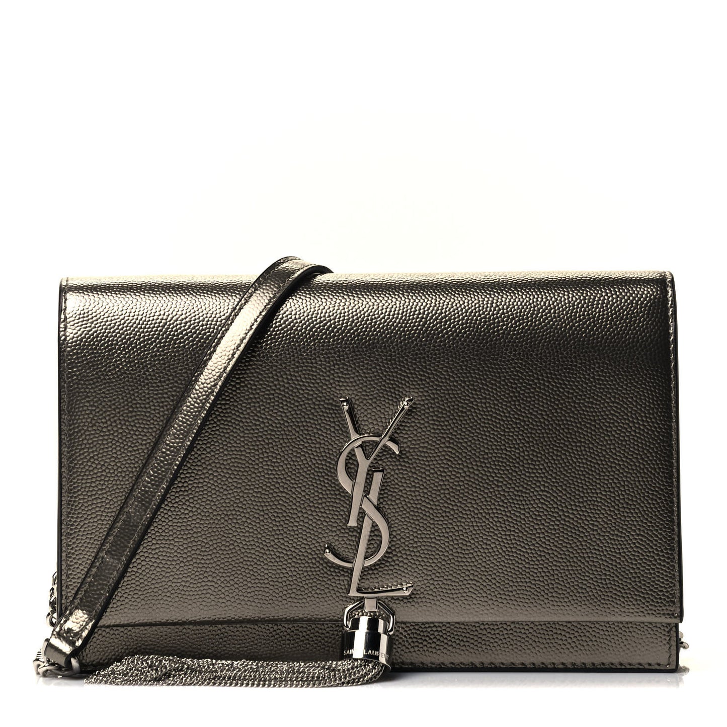 Grain De Poudre Classic Monogram Kate Tassel Chain Wallet Piombo