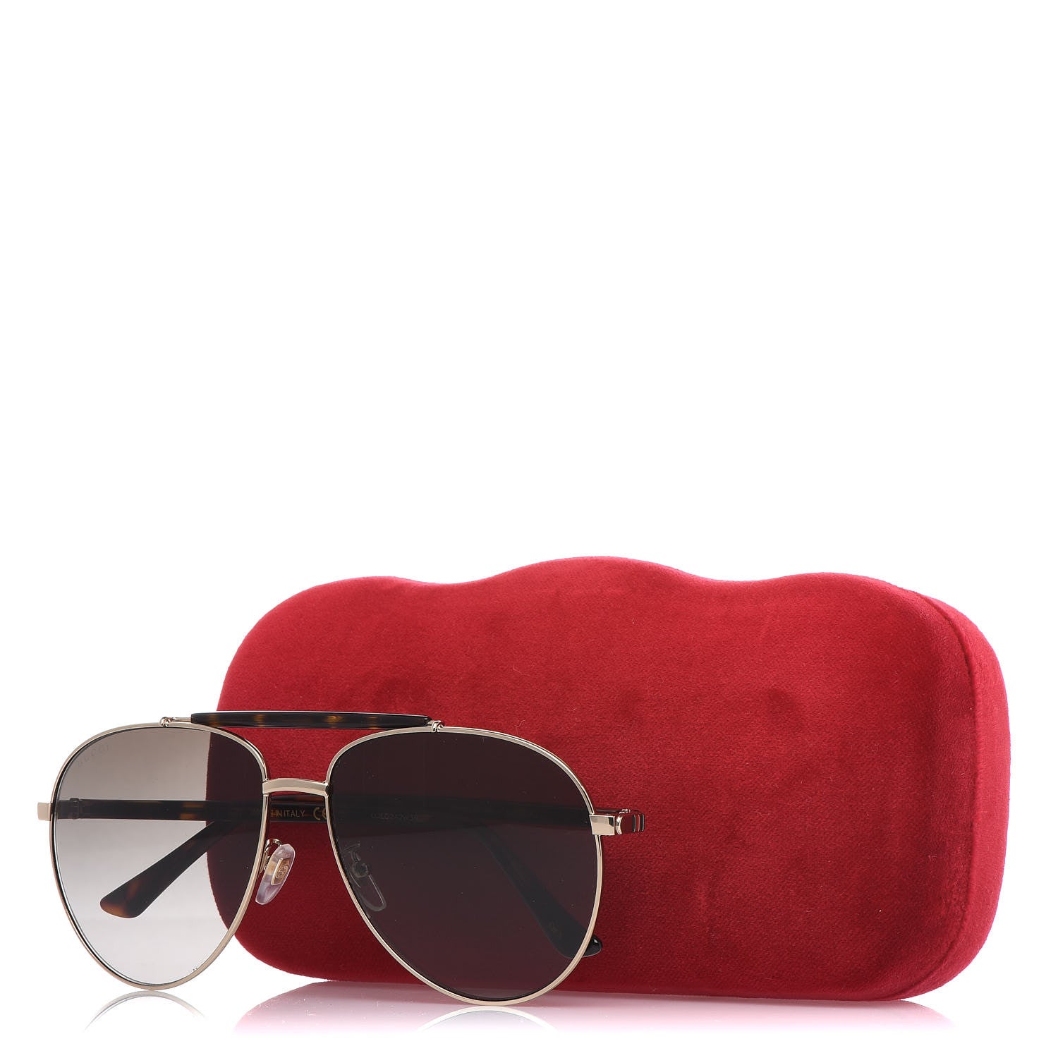 Gucci Aviator Sunglasses GG0014S Tortoise 7 of 7