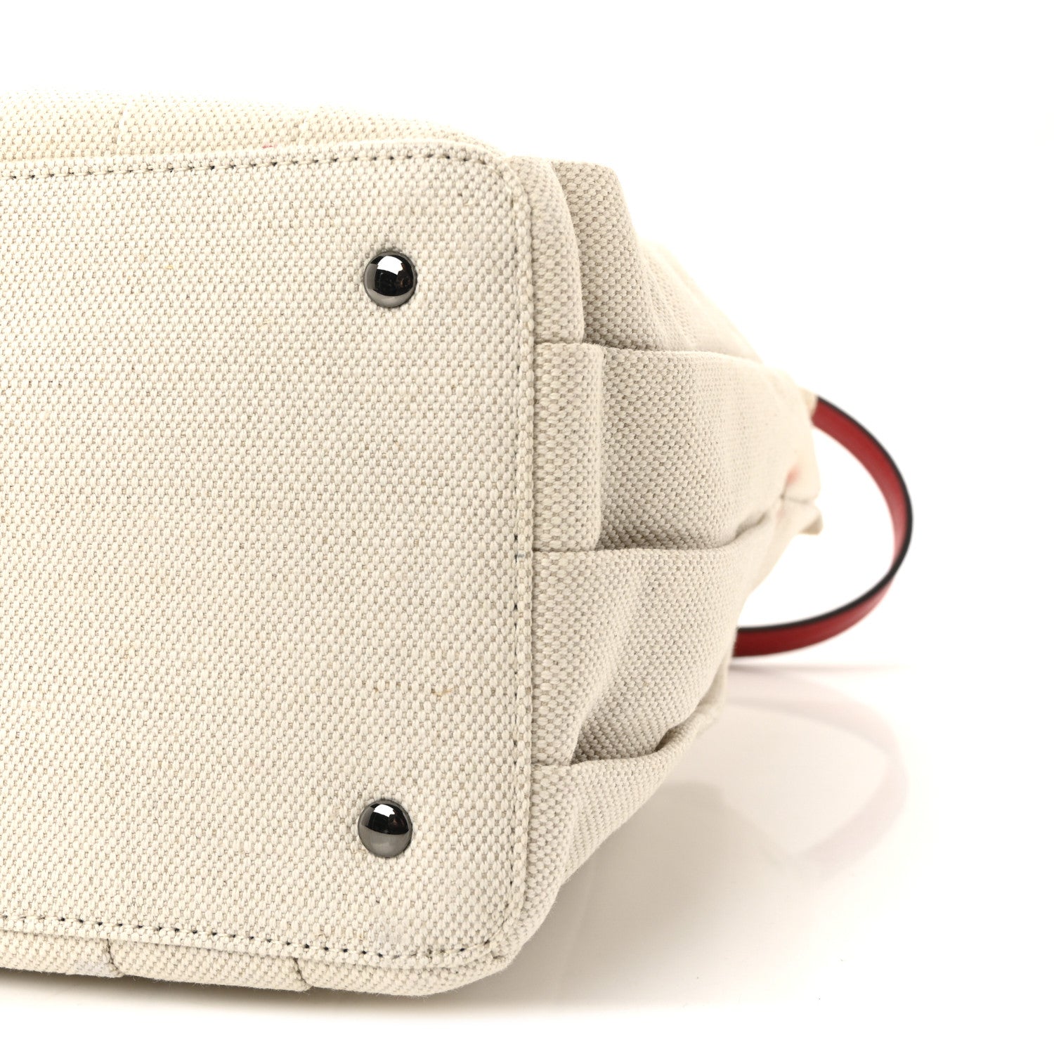 Valentino Garavani Canvas Atelier 05 Plisse Edition Small Tote Bag Naturale 10 of 10