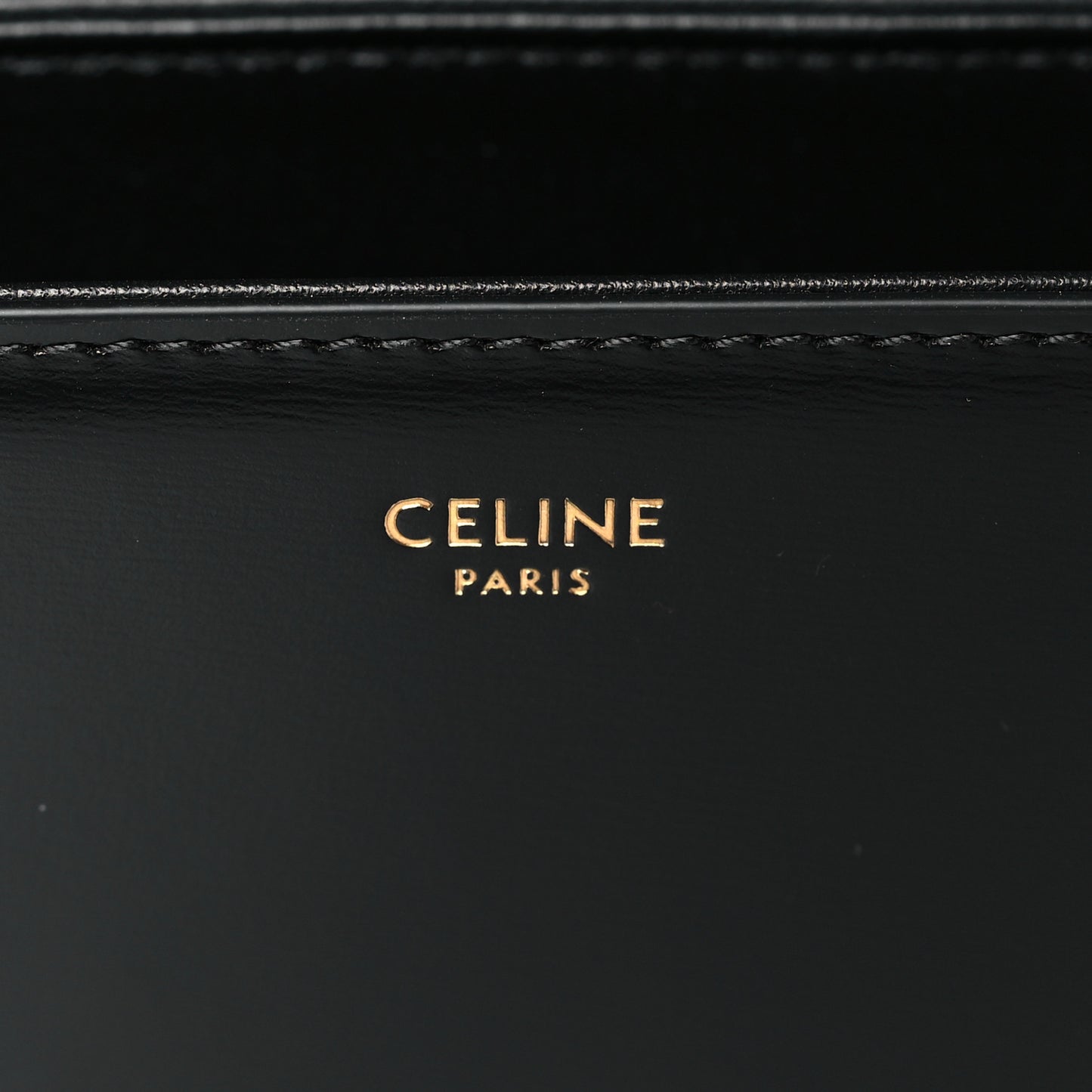 Shiny Calfskin Medium Triomphe Black