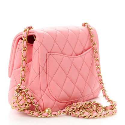 Chanel Lambskin Quilted Mini Pearl Crush Flap Pink 3 of 11