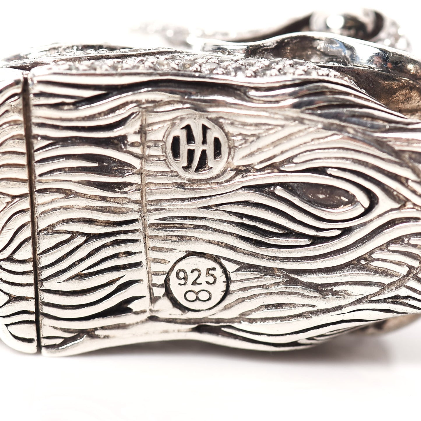 Sterling Silver White Sapphire Naga Bracelet