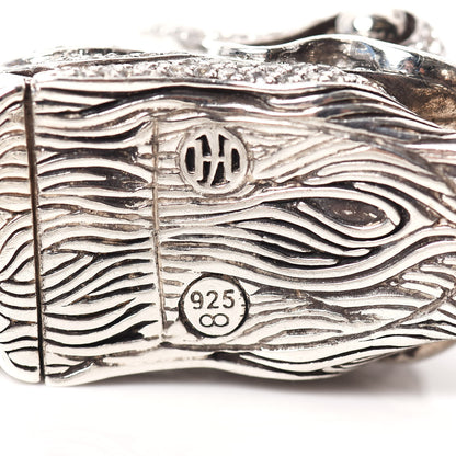 John Hardy Sterling Silver White Sapphire Naga Bracelet 5 of 5