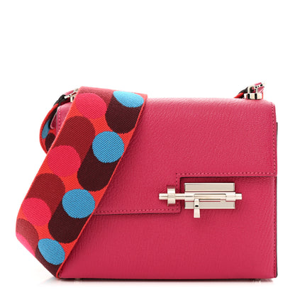 Hermes Chevre Mysore Mini Verrou Large Strap Bag Rose Mexico 1 of 11