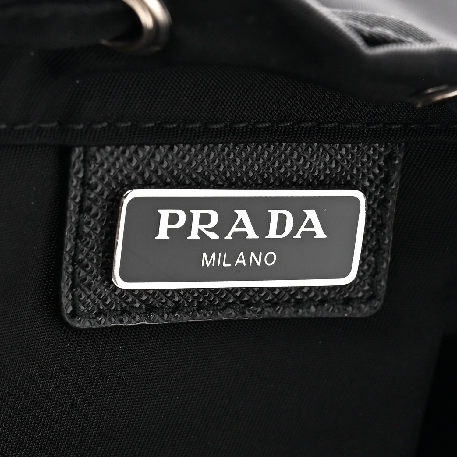 Prada Nylon Vela Drawstring Pouch Black 6 of 10