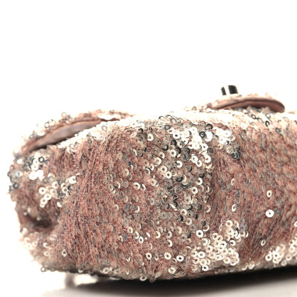 Chanel Sequin Mini Flap Light Pink Silver 9 of 10