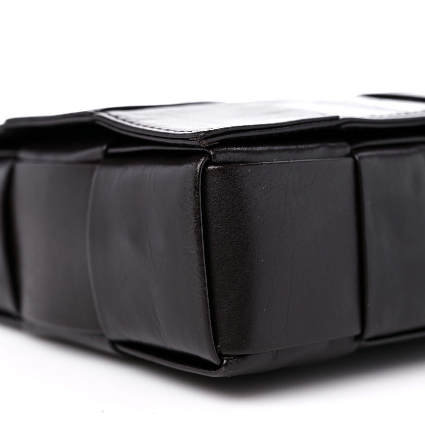 Paper Calfskin Maxi Intreccio Cassette Crossbody Bag Fondant