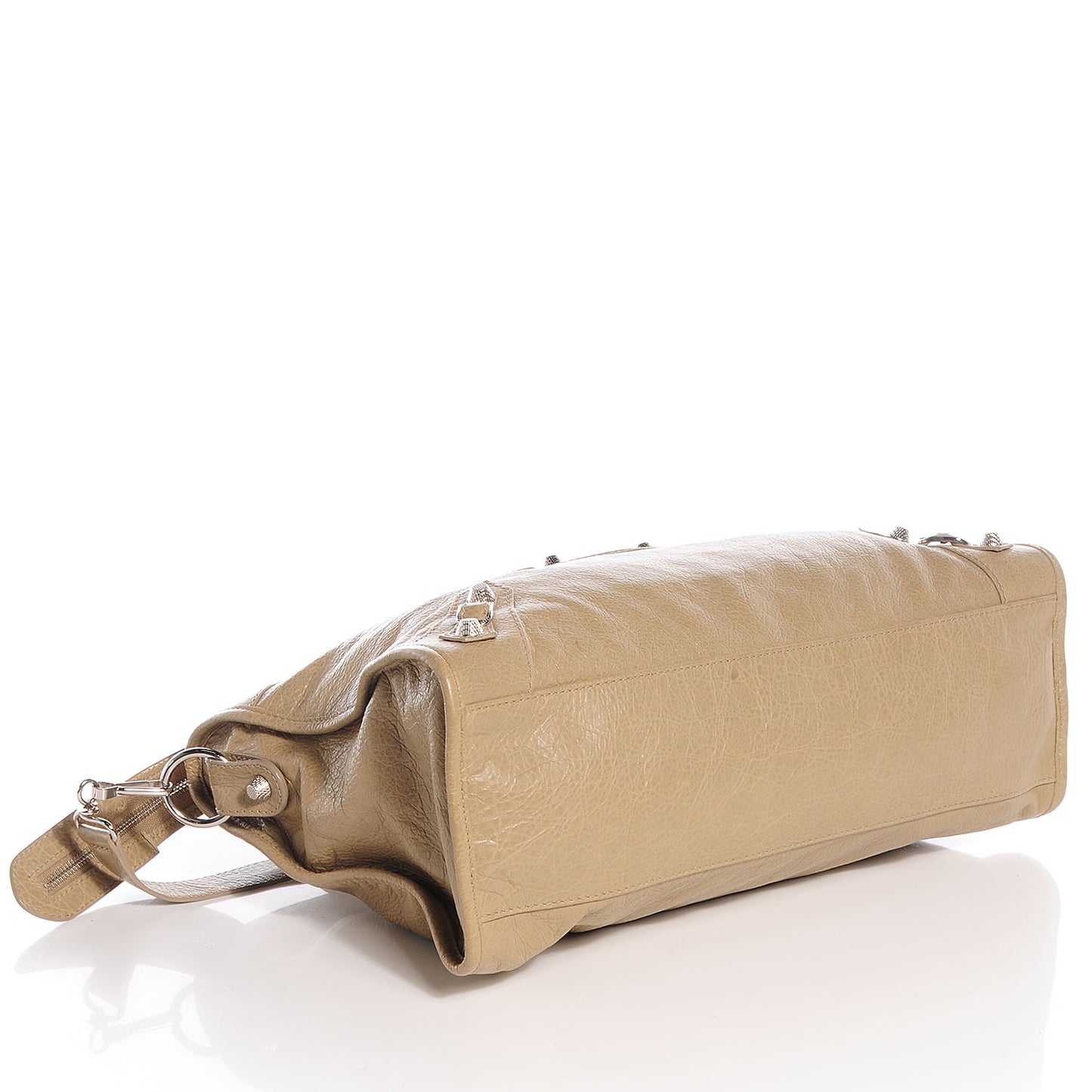 Agneau Giant 12 Silver Hardware City Latte Beige