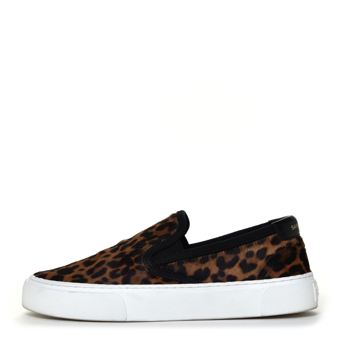 Canvas Pony Spots Print Moon Plus Venice Slip On Sneakers 36.5 Natural Black