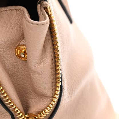 Miu Miu Goatskin Madras Top Handle Tote Cammeo 11 of 17
