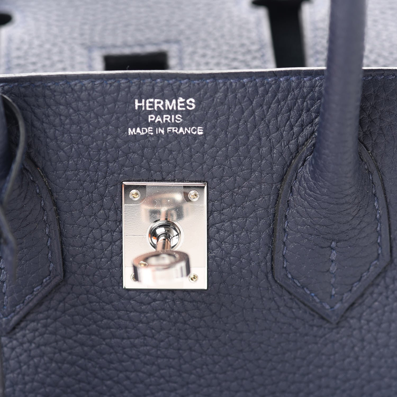 Hermes Togo Swift Officier Birkin 25 Bleu Nuit Vert Cypress 20 of 35