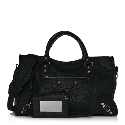 Balenciaga Vibrato Calfskin Classic Silver Hardware City Black 1 of 13