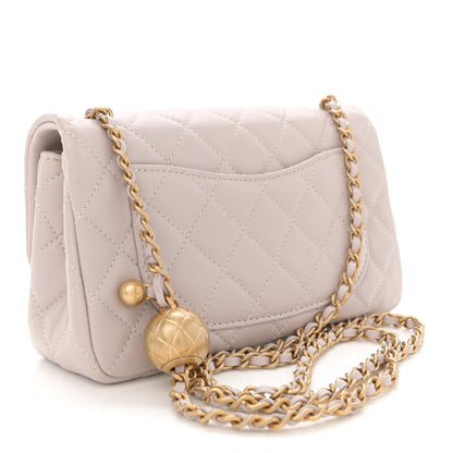 Chanel Lambskin Quilted Mini Rectangular Pearl Crush Flap Grey 3 of 11