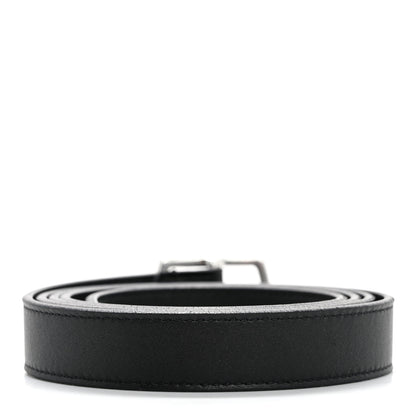 Saint Laurent Smooth Calfskin Square Buckle Belt 100 40 Black 2 of 7