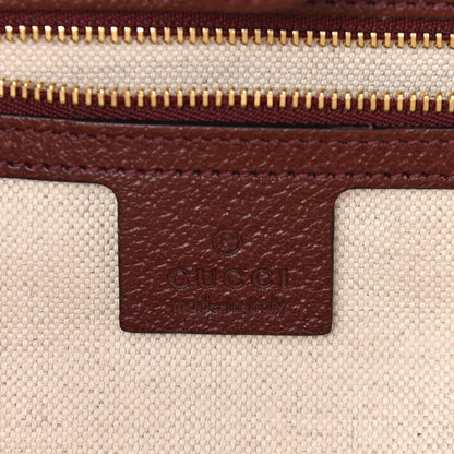 Gucci Monogram Textured Dollar Calfskin Web Medium Ophidia Shopping Tote Sahara Rubino Chardonnay 5 of 13
