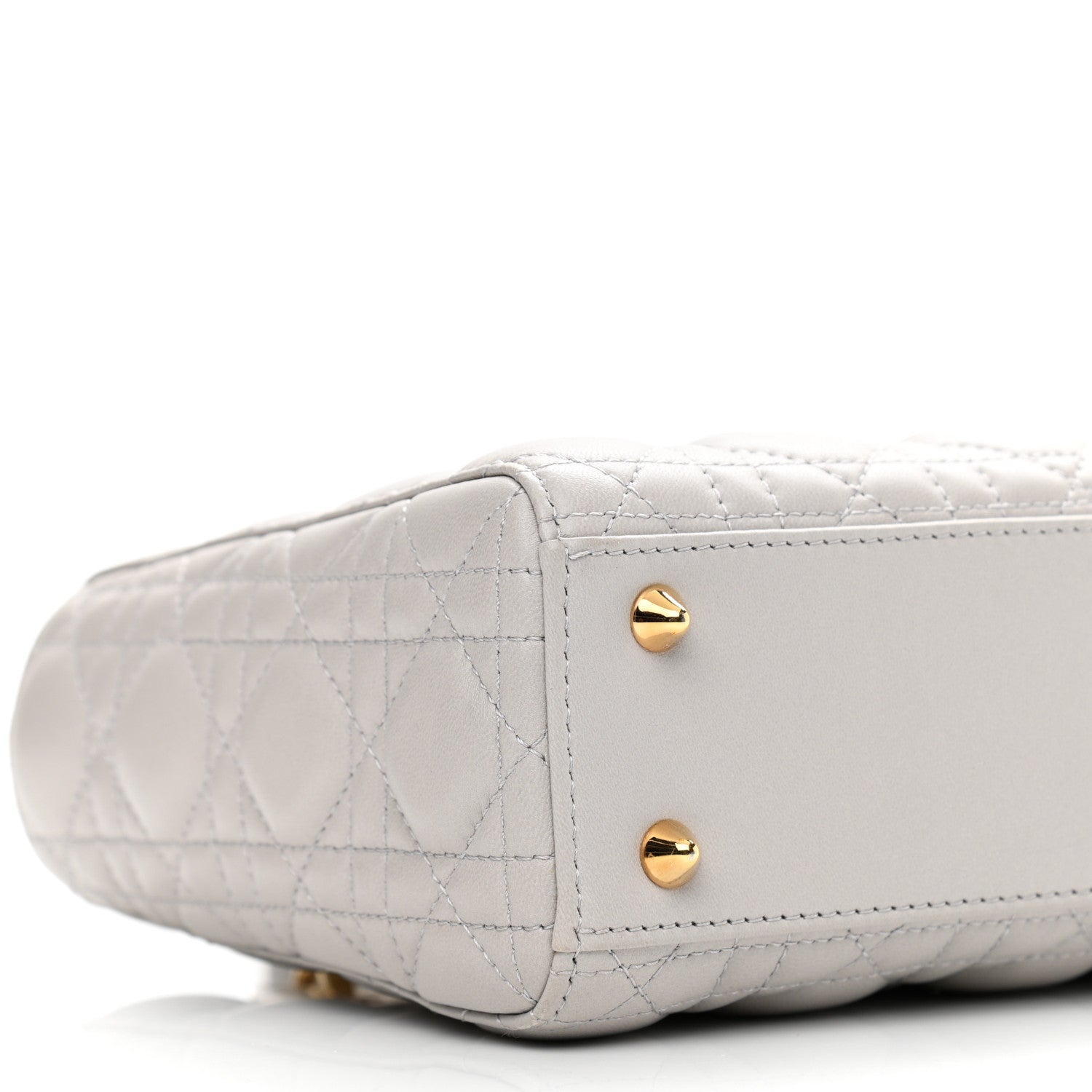 Christian Dior Lambskin Cannage Small Lady Dior Grey 8 of 11