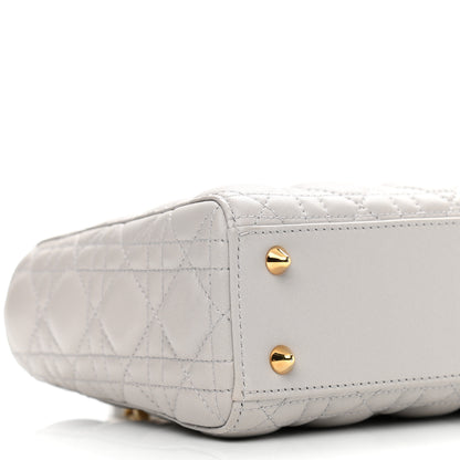 Christian Dior Lambskin Cannage Small Lady Dior Grey 8 of 11