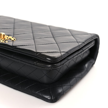 Chanel Lambskin Quilted On And On Medium Chain Flap Black 9 of 10