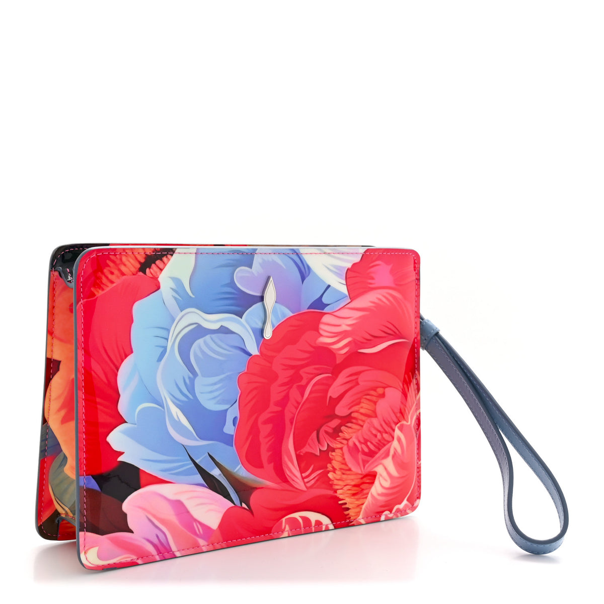 Christian Louboutin Patent Floral Print Bettina Wristlet Clutch Multicolor 3 of 9