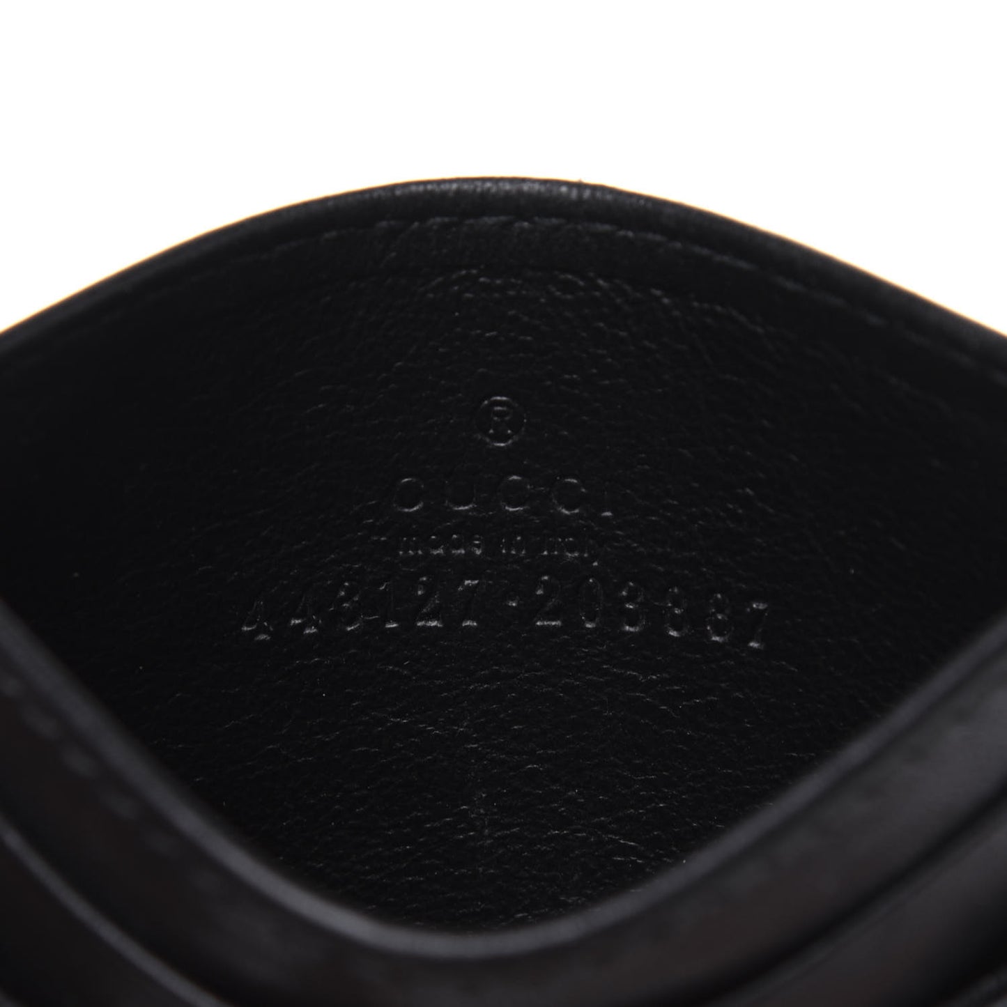 Calfskin Matelasse GG Marmont Card Holder Black