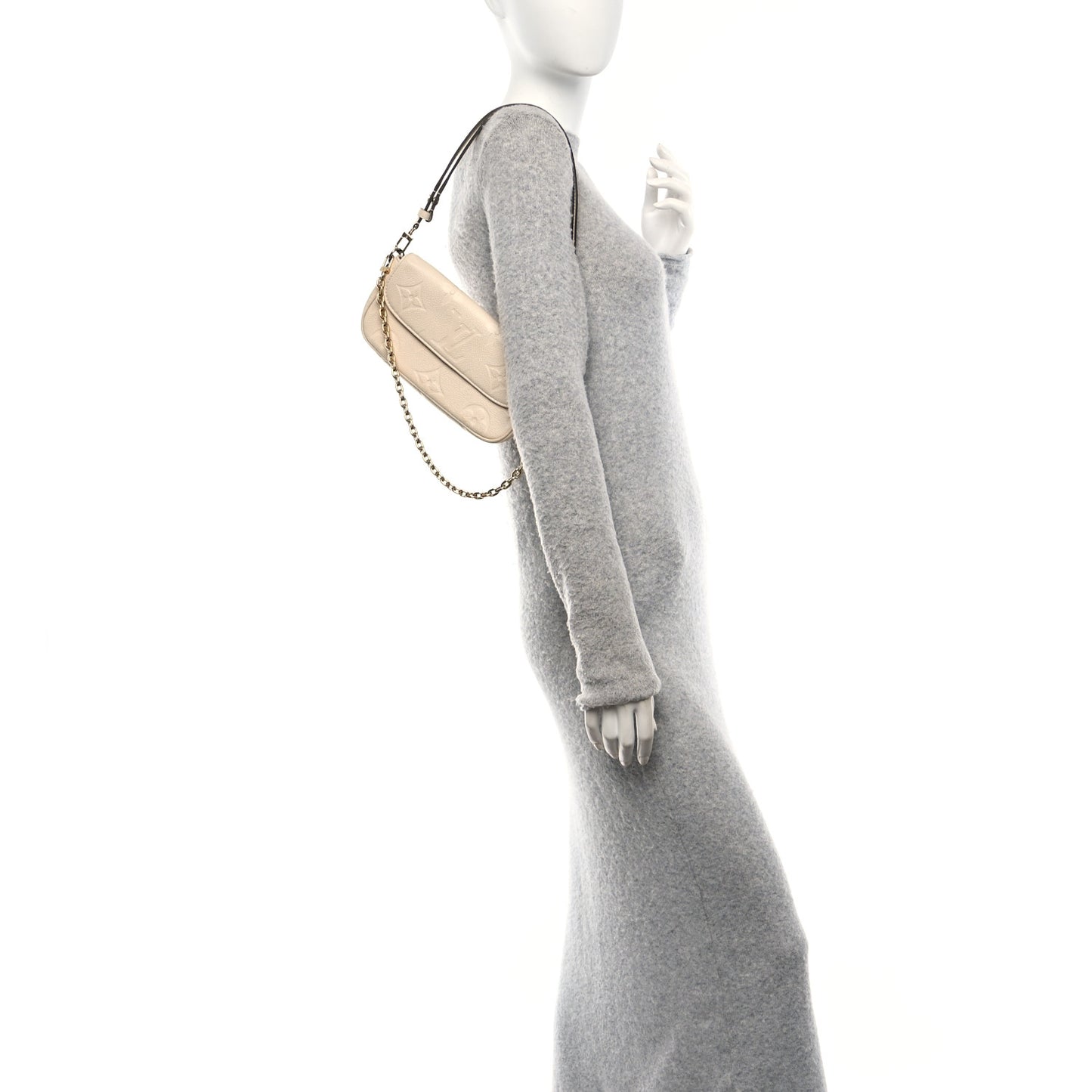 Empreinte Monogram Giant Ivy Wallet On Chain Cream