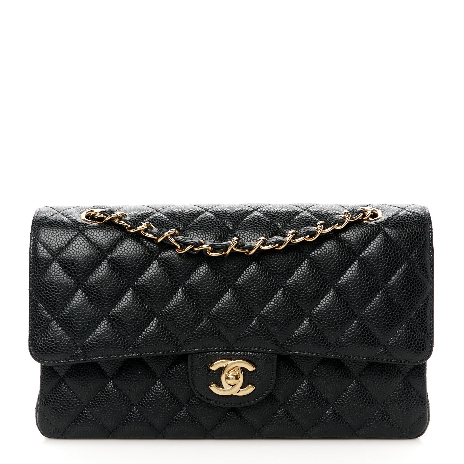 Chanel Caviar Quilted Medium Double Flap Black 1 of 12