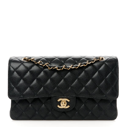 Chanel Caviar Quilted Medium Double Flap Black 1 of 12